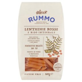   Rummo gluténmentes Pennette Rigate tészta vörös lencséből és barnarizsből 300g