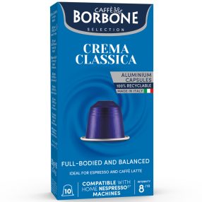 Caffe Borbone kapszulás kávé 10db /50g CREMA CLASSICA - Nespresso kompatibilis (100% Arabica)    Caffe Borbone kapszulás kávé 10db /50g CREMA CLASSICA - Nespresso kompatibilis (100% Arabica)