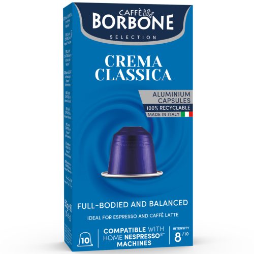 Caffe Borbone kapszulás kávé 10db /50g CREMA CLASSICA - Nespresso kompatibilis (100% Arabica) 