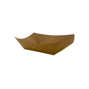I. Csónak tálca barna ecokraft 300 ml 160x120x40mm 1000db