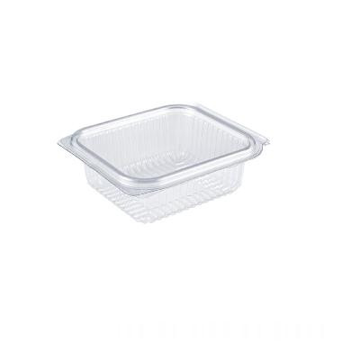 B. Egybefedeles szögletes Hotform doboz 250 ml PP víztiszta 127x115x45mm 600db*V00551*