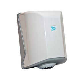   I. YES (OG1) Papírtörlő Adagoló ( M2 ) 20 cm. átmérőjű belsőm.roll kéztörlőhöz műanyag, fehér