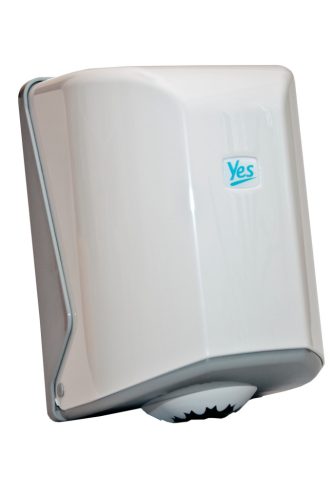 I. YES (OG1) Papírtörlő Adagoló ( M2 ) 20 cm. átmérőjű belsőm.roll kéztörlőhöz műanyag, fehér