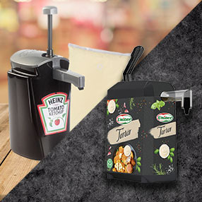 Asztali adagolóba való BIB öntetek Asztali adagolóba való BIB öntetek